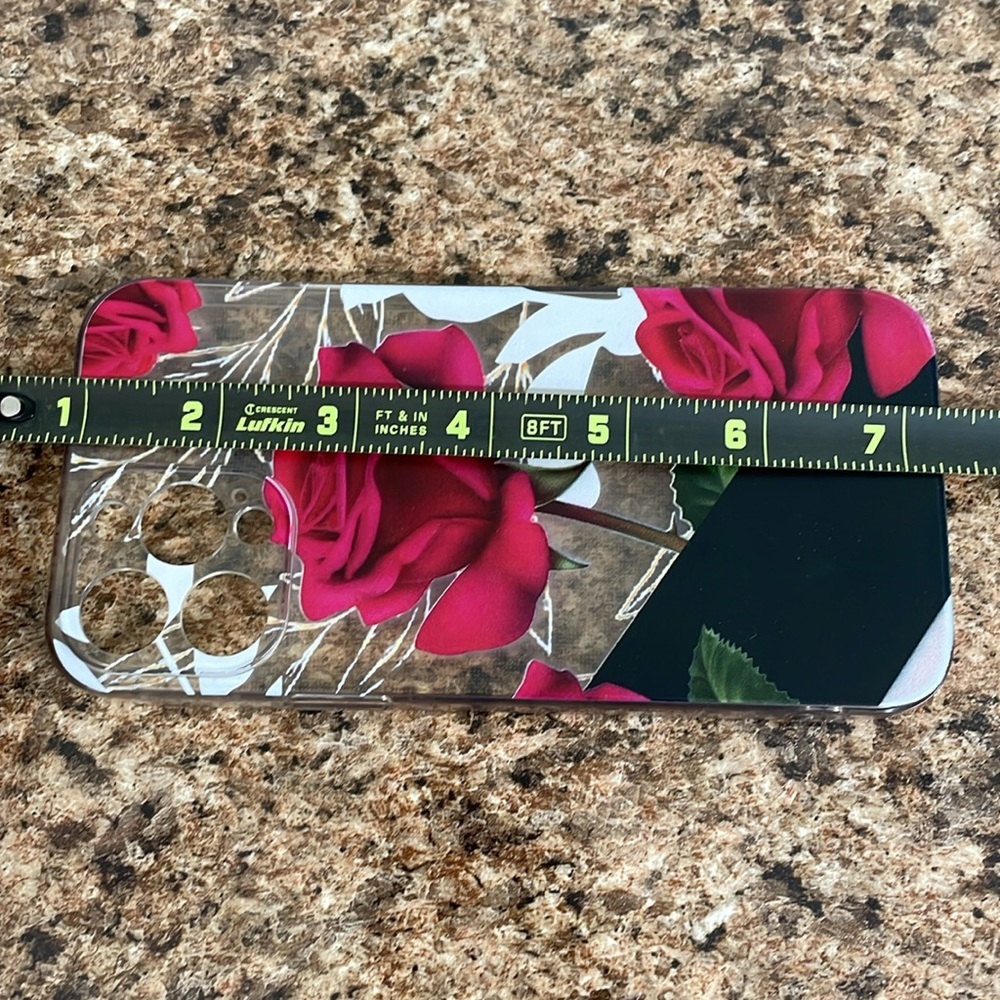 Floral Design Phone Case - Red and Black‎ - Picture 3 of 4